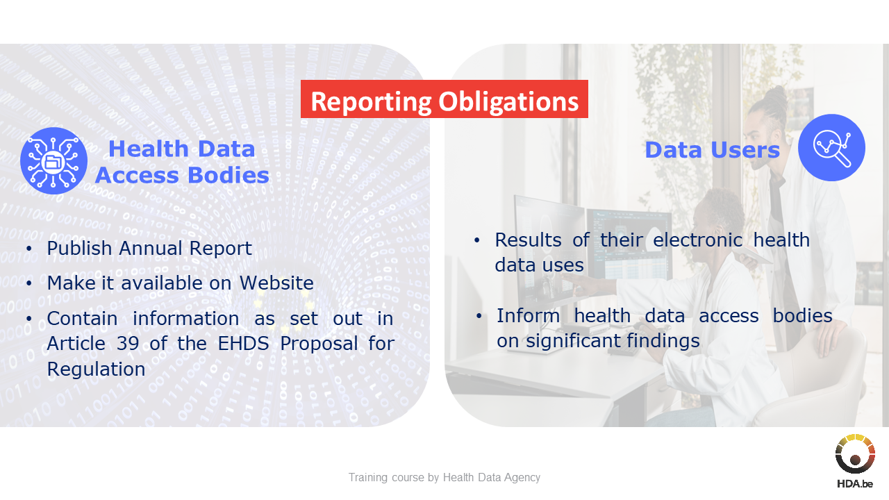 EHDS - Reporting Obligations